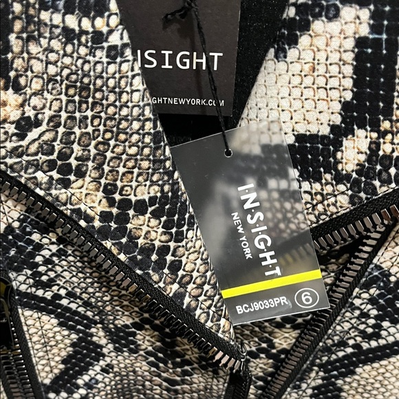 Insight Women's Black and Cream Leather Jacket - Picture 2 of 5